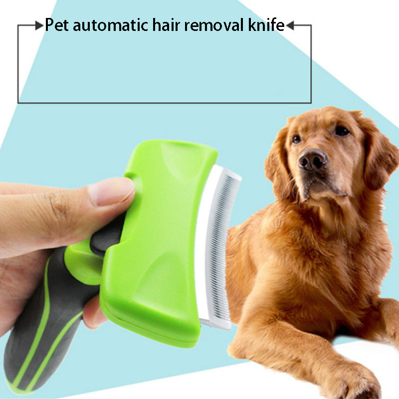 Pet Deshedding Rake Comb – Stainless Steel Undercoat Brush
