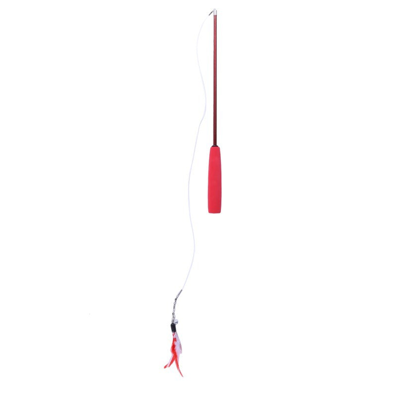 Retractable Cat Teaser Wand – 3-Section Interactive Cat Toy