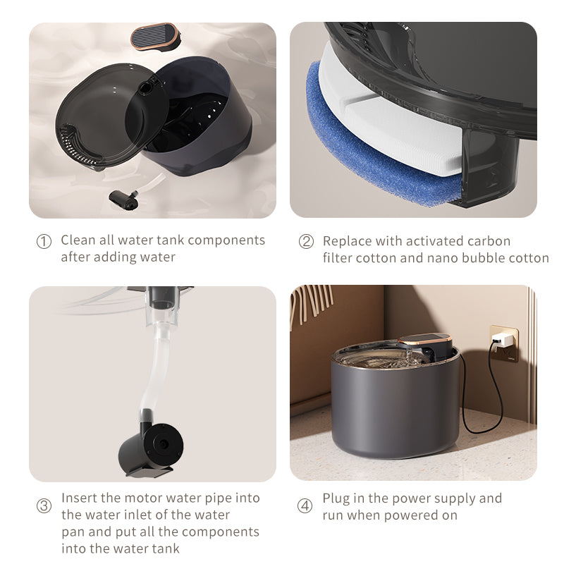 Automatic Cat & Dog Water Fountain – Quiet USB Pet Drinking Dispenser