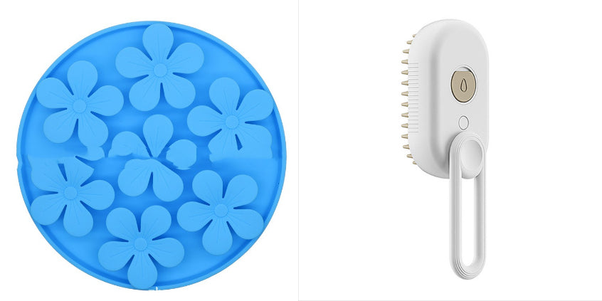 3-in-1 Electric Steam Pet Brush – Deshedding & Massage Tool