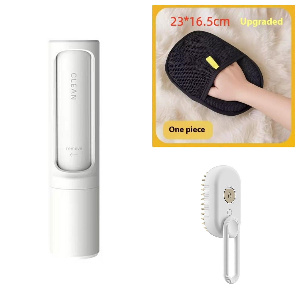 3-in-1 Electric Steam Pet Brush – Deshedding & Massage Tool