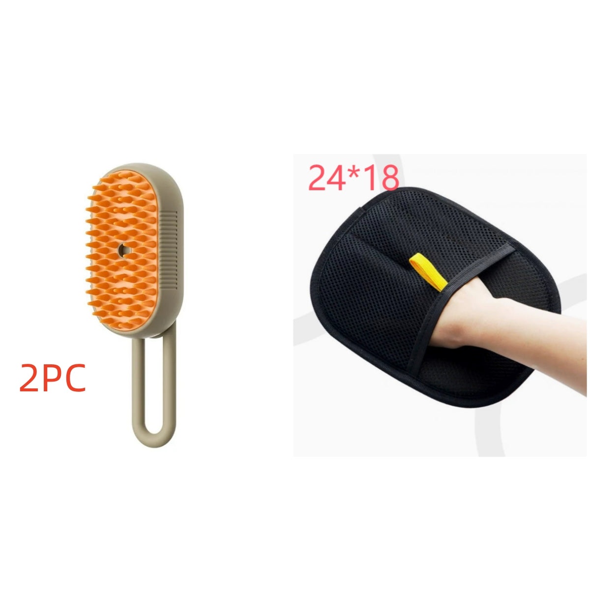 3-in-1 Electric Steam Pet Brush – Deshedding & Massage Tool