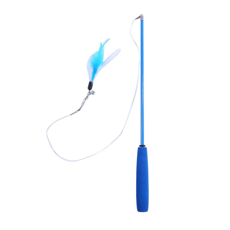 Retractable Cat Teaser Wand – 3-Section Interactive Cat Toy