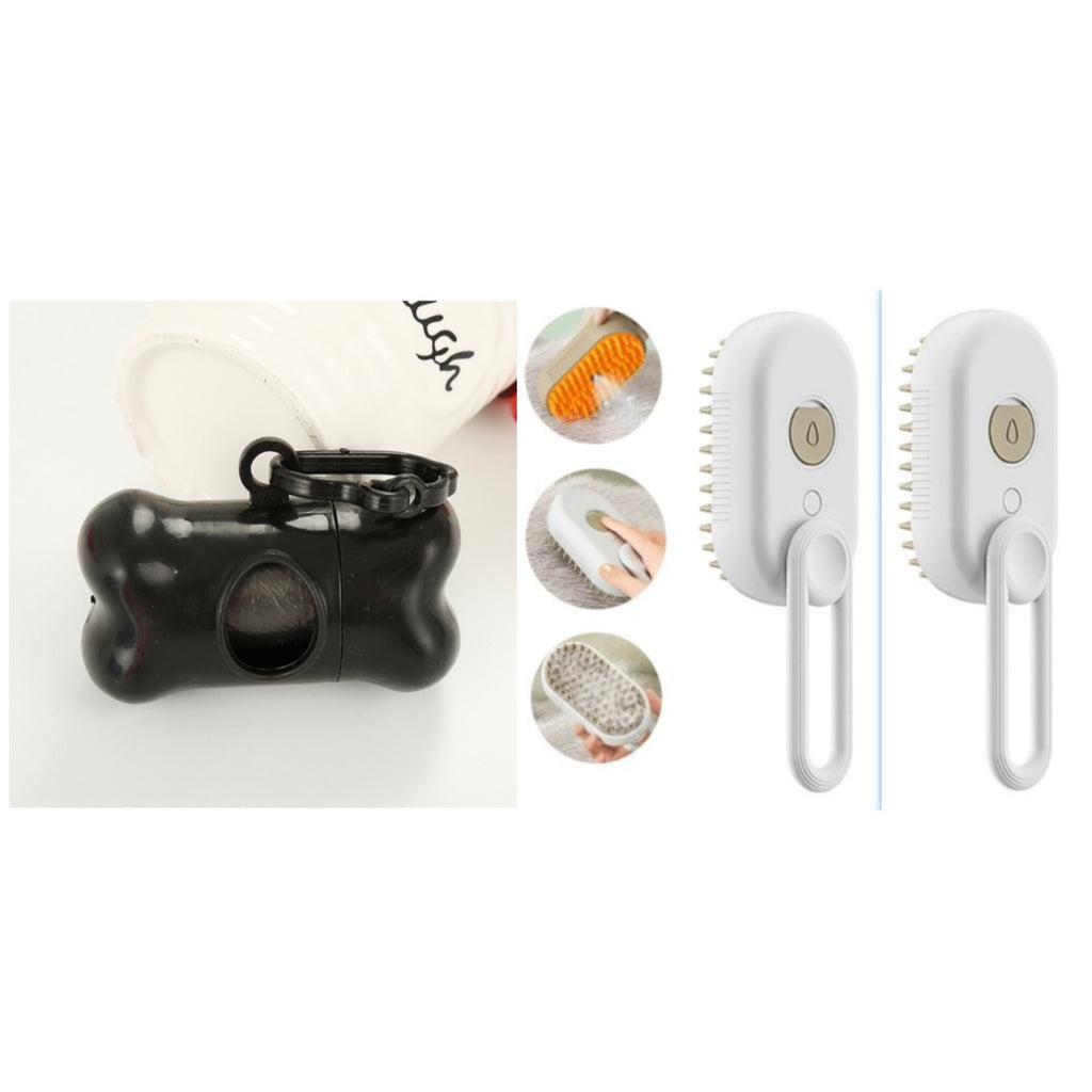 3-in-1 Electric Steam Pet Brush – Deshedding & Massage Tool