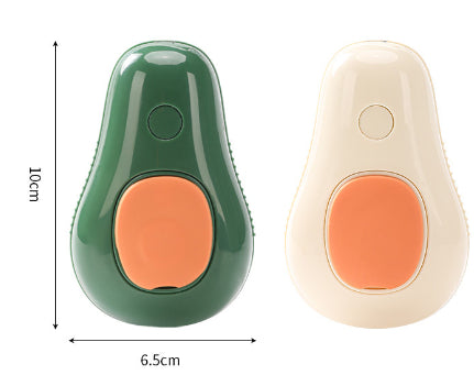 Steamy Self-Cleaning Cat Brush – Avocado-Shaped Electric Grooming Tool