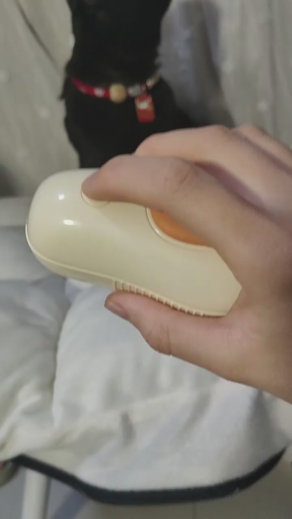 Steamy Self-Cleaning Cat Brush – Avocado-Shaped Electric Grooming Tool